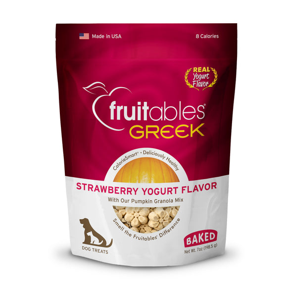 Fruitables Greek Strawberry Yoghurt Flavor Dog Treats (7oz)