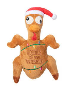 FuzzYard Christmas Dog Toy - Gobble Til You Wobble Turkey