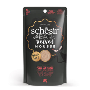 Schesir After Dark Velvet Mousse Wet Food for Cats - Chicken with Beef (80g)