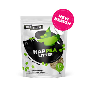 Daily Delight Happea Bare with Peas (Unscented) Clumping Cat Litter 8L