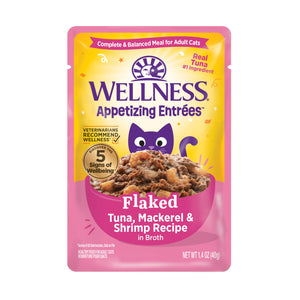 Wellness Appetizing Entrees Flaked Tuna, Mackerel & Shrimp Wet Cat Food (1.4oz)