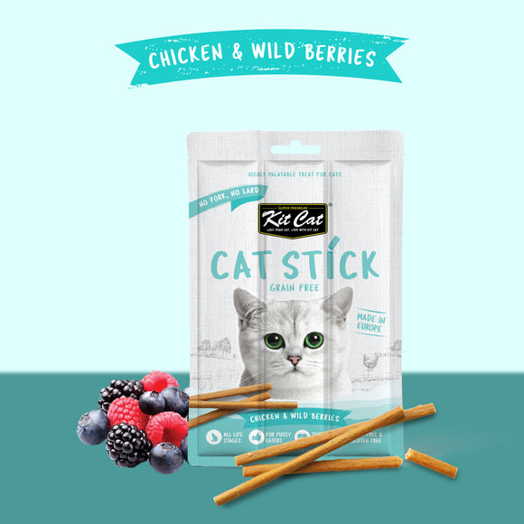 Kit Cat Grain Free Cat Stick - Chicken & Wild Berries (3 sticks)