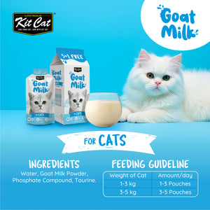 [Bundle of 4] Kit Cat Lactose-Free Goat Milk Pouches for Cats (50ml x 6)