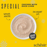 Schesir Special Mousse - Exigent Chicken with Duck Liver in Mousse for Cats (70g)