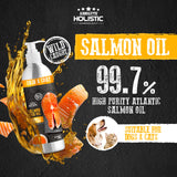 Absolute Holistic Wild Salmon Fish Oil Natural Pet Supplement for Cats & Dogs (250ml)