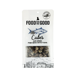 Food For The Good - Air Dried Tuna & Fish Skin Cube Cat & Dog Treats (120g)