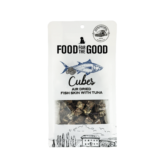 Food For The Good - Air Dried Tuna & Fish Skin Cube Cat & Dog Treats (120g)