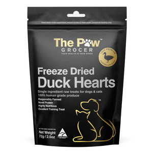 The Paw Grocer - Black Label Duck Hearts Cat & Dog Treats [Wt : 72g]