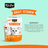 Kit Cat Daily Nutritional Supplement Gel For Cats & Kittens - Daily Vitamin (Tub) | (5g x 30 sticks)