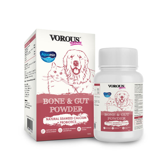 Vorous® Bone & Gut Powder Supplement for Dogs & Cats (100g)