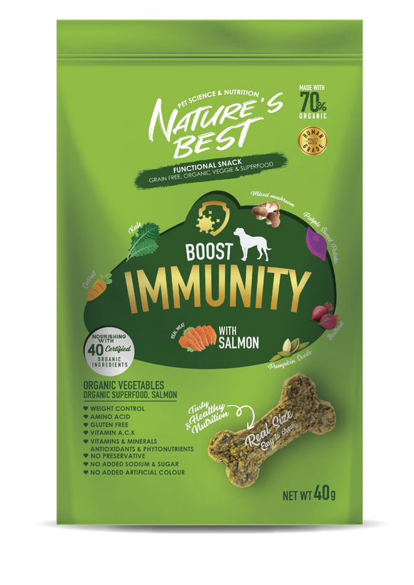 Nature’s Best Boost Immunity Salmon Functional Snack for Dogs (40g)