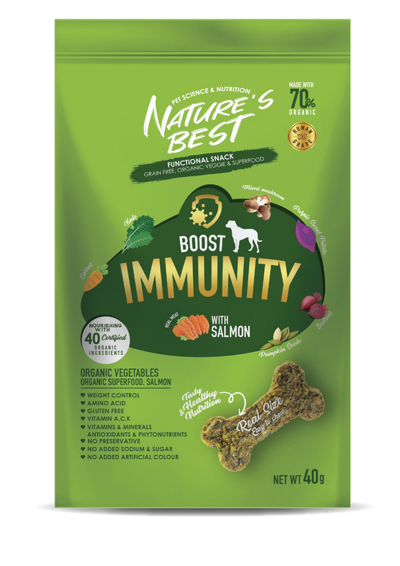 Nature's Best Boost Immunity Salmon Functional Snack for Dogs (40g