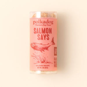 Polkadog Salmon Says - Training Bits Mini Tube Treats for Dogs (2oz)