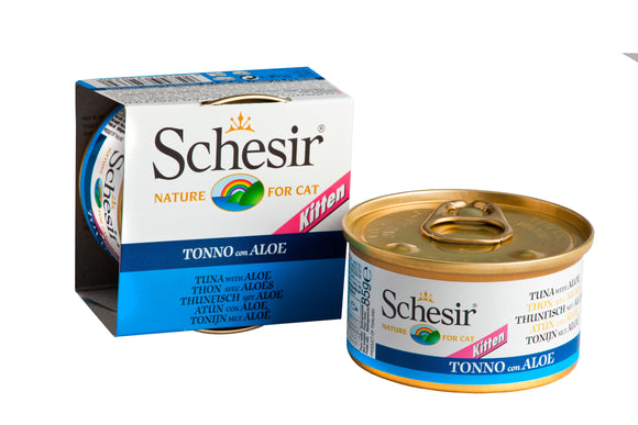 Schesir Can in Jelly (Kitten Tuna with Aloe) for Cats (85g)