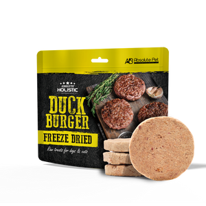 Absolute Holistic Freeze Dried Raw Treats for Cats & Dogs - Duck Burger (80g)