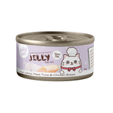 [Bundle of 24] Jollycat Classic Fresh White Meat Tuna & Chicken Breast in Jelly Wet Canned Food for Cats (80g)