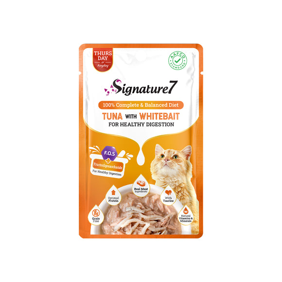 Signature 7 Thursday Tuna with Whitebait in Gravy for Healthy Digestion for Cats (50g)