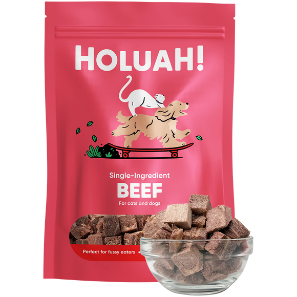 Holuah! Freeze Dried Single Ingredients Beef Treats for Dogs & Cats (70g)
