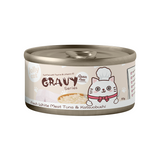[Bundle of 24] Jollycat Classic Gravy & Jelly Fresh White Meat Tuna & Katsuobushi in Gravy Wet Canned Food for Cats (80g)