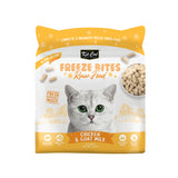 Kit Cat Freeze Bites Raw Food for Cats - Chicken & Goat Milk (225g) | 15 Packs