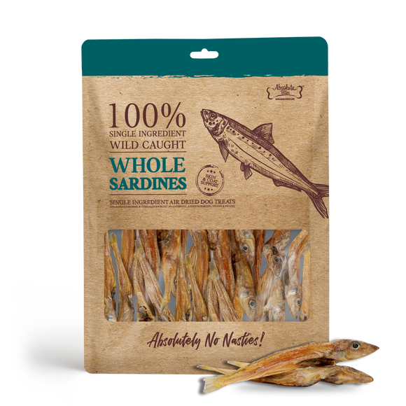 Absolute Bites Air Dried Treats for Dogs & Cats (Sardine) 2 sizes