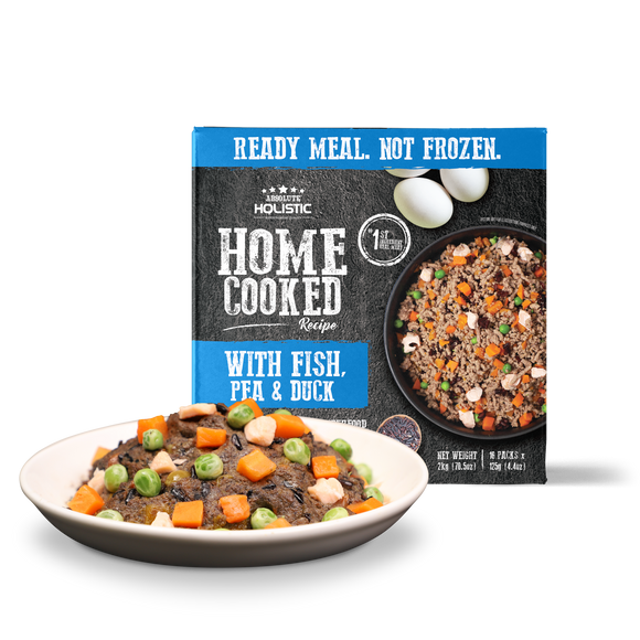 Absolute Holistic Home Cooked Style Recipe Gently Cooked Dog Food (2kg) - Fish, Peas & Duck