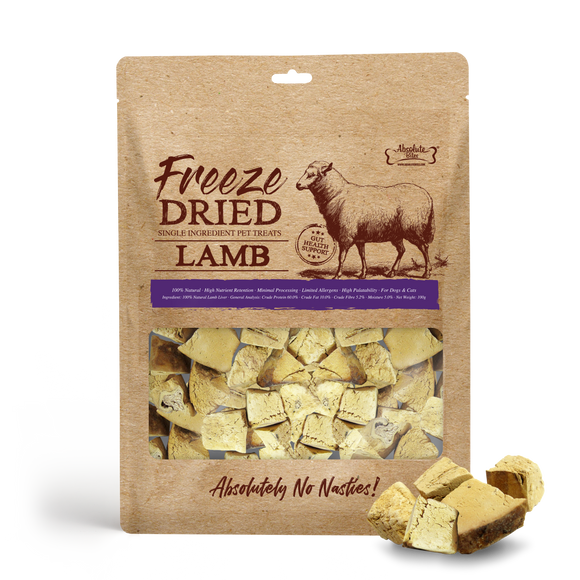 Absolute Bites Freeze Dried Treats (Lamb) for Dogs & Cats (100g)