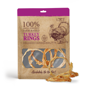 Absolute Bites Single Ingredient Air Dried Treats for Dogs - Farm Raised Turkey Rings (35g)