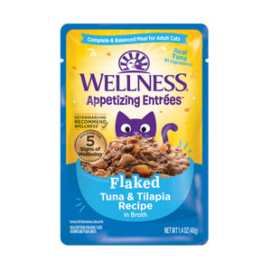 Wellness Appetizing Entrees Flaked Tuna & Tilapia Recipe Wet Cat Food (1.4oz)