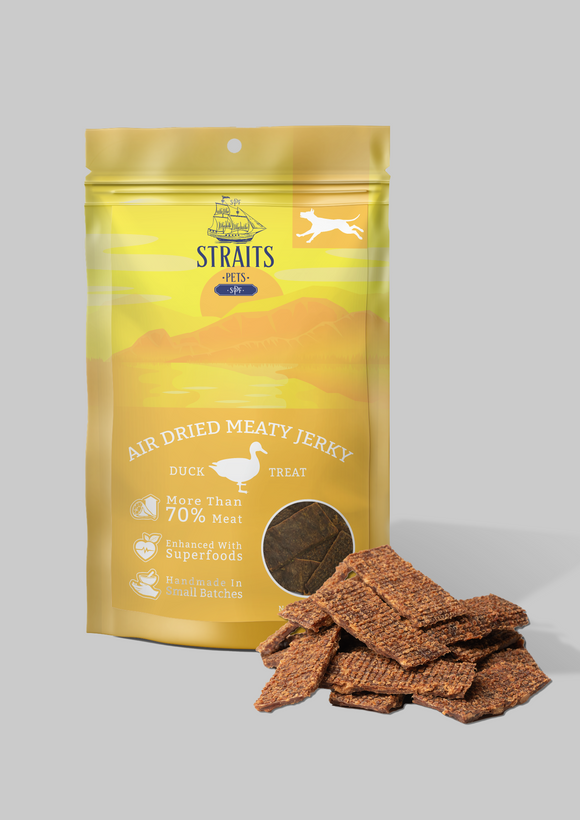 Straits Pets Air Dried Meaty Jerky (Duck) For Dogs (100g)