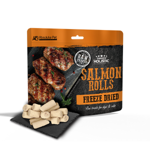 Absolute Holistic Freeze Dried Raw Treats for Cats & Dogs - Salmon Rolls (60g)
