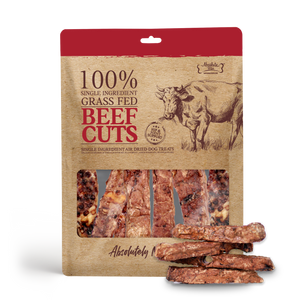 Absolute Bites Single Ingredient Air Dried Treats for Dogs - Grass Fed Beef Cuts (50g)