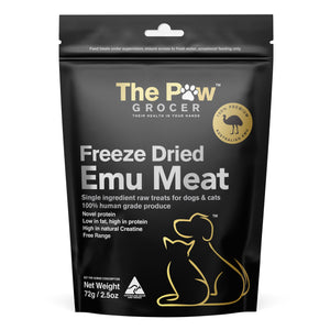 The Paw Grocer - Black Label Emu Meat Cat & Dog Treats [Wt : 72g]