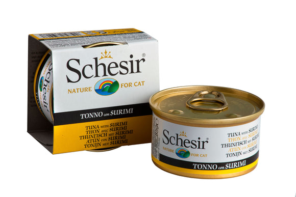 Schesir Can in Jelly (Tuna with Surimi) for Cats (85g)