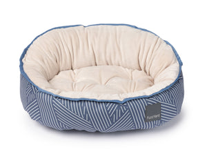 Fuzzyard Reversible Pet Bed - Thornbury Aegean Blue (3 sizes)