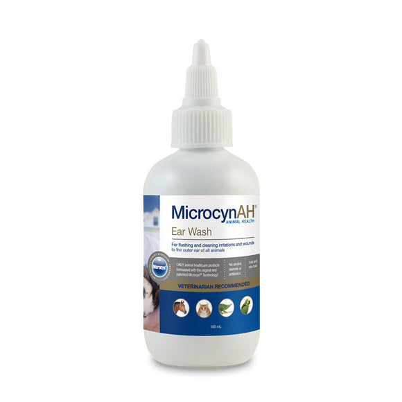 MicrocynAH Ear Rinse For Dogs & Cats (3oz/100ml)