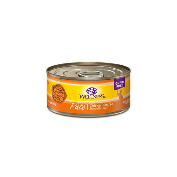 Wellness Complete Health Grain Free Chicken Pate Canned Food for Cats (5.5oz)