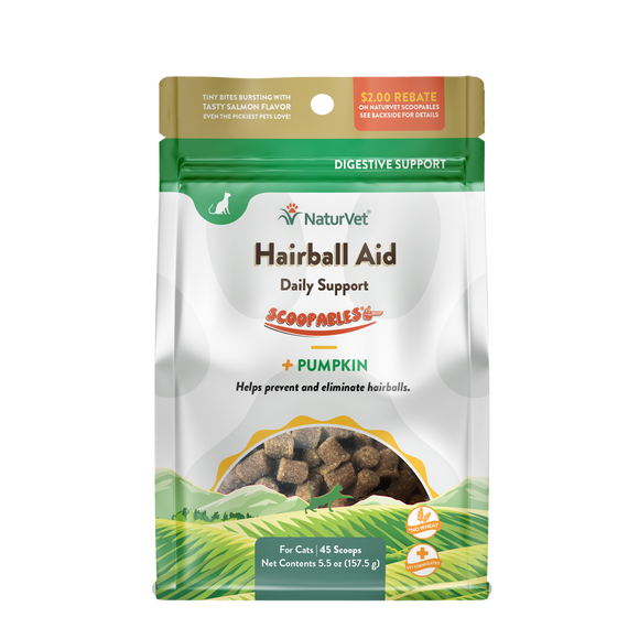 NaturVet Scoopables Cat Hairball Aid Daily Support [Wt : 5.5 oz ]