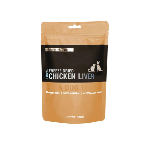 Freeze Dry Australia Chicken Liver (80g)