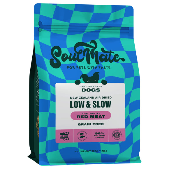 SoulMate Low & Slow High Country Red Meat Air Dried Dog Food (2 sizes)