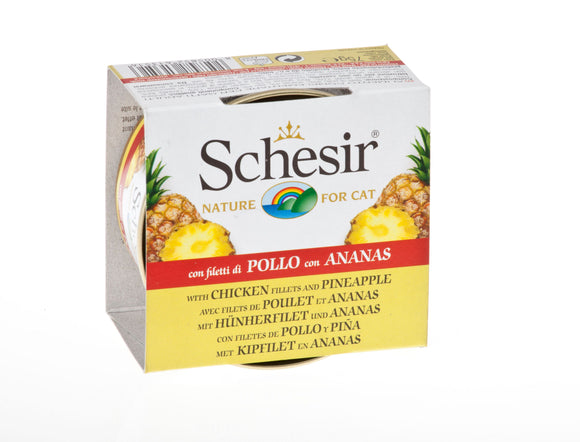 Schesir Can with Fruits (Chicken and Pineapple) for Cats (75g)