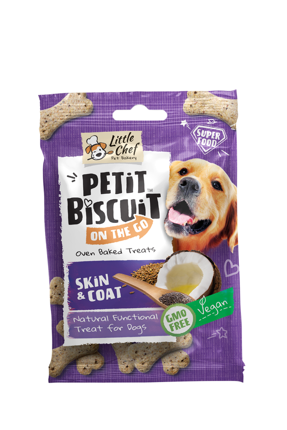 Little Chef Oven Baked Petit Skin & Coat Biscuit Treats for Dogs (2 sizes)