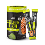 Absolute Holistic Liquid Puree Treats for Cats & Dogs - Salmon Bisque with Fibre (Tub) | (15g x 60 Sticks)