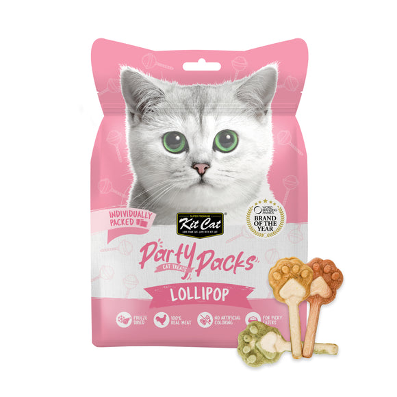 Kit Cat Party Packs Freeze Dried Treats for Cats - Lollipop (30g)