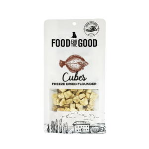 Food For The Good - Freeze Dried Flounder Cubes Cat & Dog Treats (40g)