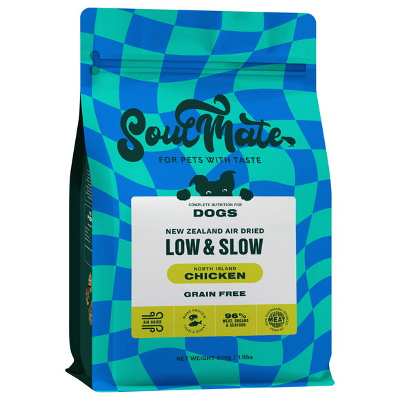 SoulMate Low & Slow North Island Chicken Air Dried Dog Food (2 sizes)