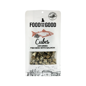 Food For The Good - Air Dried Salmon & Fish Skin Cubes Cat & Dog Treats (120g)