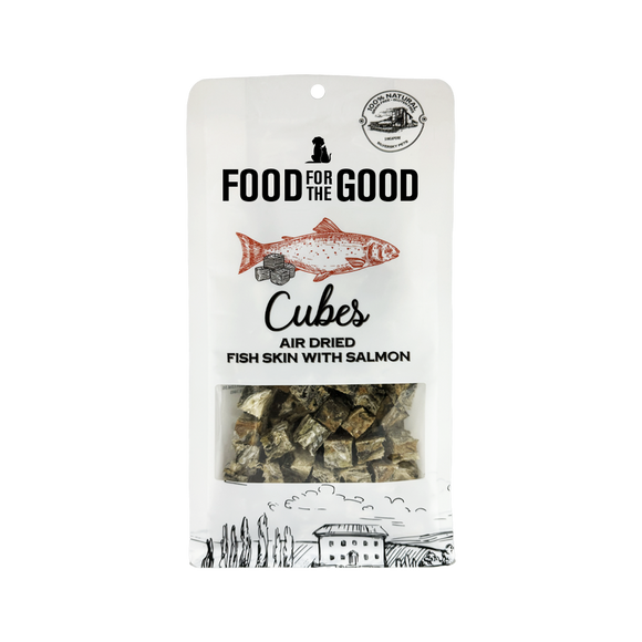 Food For The Good - Air Dried Salmon & Fish Skin Cubes Cat & Dog Treats (120g)