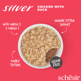 Schesir Silver  - Chicken with Duck Mousse Fillet for Cats (70g)