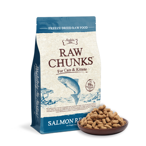 Absolute Bites Raw Chunks Freeze Dried Raw Food for Cats & Kittens - Salmon Recipe (2 sizes)